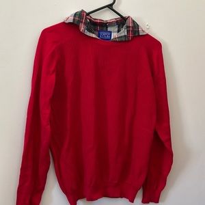 red long sleeve shirt